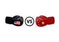 America versus China.Vector illustration on white background.