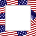American abstract flag Patriotic border. Royalty Free Stock Photo