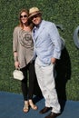 American actor James Spader with his wife Leslie Stefanson at the red carpet before US Open 2016 men`s final match Royalty Free Stock Photo