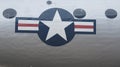 American Airforce star symbol on fighter airplane Royalty Free Stock Photo