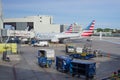 American Airlines airplanes parked at Miami International Airport