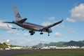 American Airlines Boeing 757 landing Royalty Free Stock Photo