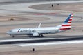 American Airlines Boeing 737-800 aircraft on the runway at McCarran International Airport in Las Vegas