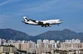 Cathay Pacific Boeing B0747 landing at Hong Kong