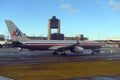 American Airlines Boeing 757 at Boston Airport Royalty Free Stock Photo