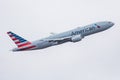 American Airlines Boeing 777-200 N795AN passenger plane departure at London Heathrow Airport