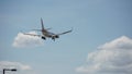 American Airlines Boeing 737 with OneWorld Livery prepares for landing.