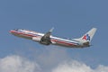 American Airlines Boeing 737 taking off from Los Angeles International Airport. Royalty Free Stock Photo