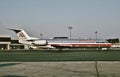 American Airlines Fokker F100 N1430D arrives at Dallas after a flight from Phoenix on August 8 , 1993.