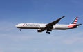 A airplane of American Airlines flying in the sky