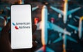 American Airlines logotype displayed on smartphone