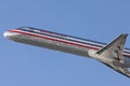 American Airlines McDonnell Douglas MD-82 aircraft taking off from Los Angeles International Airport. Royalty Free Stock Photo