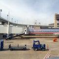 American Airlines plane and airport Royalty Free Stock Photo