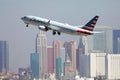 American Airlines plane taking off from LAS, Las Vegas Airport