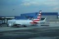 American Airlines plane on tarmac at JFK International Airport Royalty Free Stock Photo