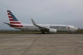 American Airlines plane on tarmac at Maurice Bishop International Airport in Grenada Royalty Free Stock Photo