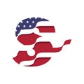 Flag of the American Alphabet Logo S