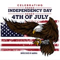 eagle for usa independence day 4 th vector