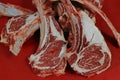 American angus beef rib, displayed in butchers shop