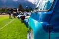 American antique van during outdoor show Royalty Free Stock Photo