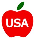 American Apple Flat Icon Vector