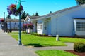 American architecture. Historical street in Steilacoom town. Royalty Free Stock Photo