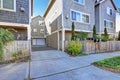 American architecture. House exterior with clapboard siding trim