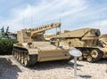 American armored recovery vehicle M578 ARV is on the Memorial Site near the Armored Corps Museum in Latrun, Israel