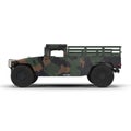 American armored vehicle HMMWV Humvee on white. 3D illustration Royalty Free Stock Photo