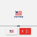 American army veteran voting cart logo Royalty Free Stock Photo