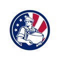 American Artisan Cheese Maker USA Flag Icon