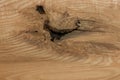 American Ash wooden board with unsound knot Royalty Free Stock Photo