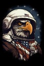 American astronaut eagle in a spacesuit, Generative AI 2 Royalty Free Stock Photo