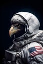 American astronaut eagle in a spacesuit, Generative AI 3 Royalty Free Stock Photo