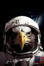 American astronaut eagle in a spacesuit, Generative AI 5 Royalty Free Stock Photo