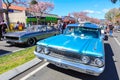 American and Australian cars of the 1960s and 1970s at a classic car show Royalty Free Stock Photo