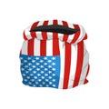 American bag isolated. Big USA sack vector illustration Royalty Free Stock Photo
