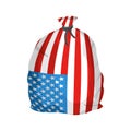American bag isolated. Big USA sack vector illustration Royalty Free Stock Photo