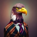 American bald eagle bird portrait fashion shoot Royalty Free Stock Photo