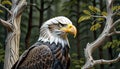 American bald eagle osprey bird predator white head forest