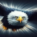 American bald eagle swooping down and screaming