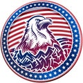 American Bald Eagle USA Natioal Symbol Fourth July Emblem Head Royalty Free Stock Photo