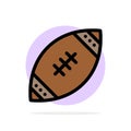 American, Ball, Football, Nfl, Rugby Abstract Circle Background Flat color Icon Royalty Free Stock Photo