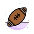 American, Ball, Football, Nfl, Rugby Abstract Flat Color Icon Template Royalty Free Stock Photo