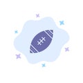 American, Ball, Football, Nfl, Rugby Blue Icon on Abstract Cloud Background Royalty Free Stock Photo