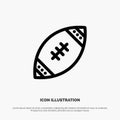 American, Ball, Football, Nfl, Rugby Line Icon Vector Royalty Free Stock Photo