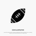 American, Ball, Football, Nfl, Rugby solid Glyph Icon vector Royalty Free Stock Photo