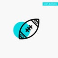 American, Ball, Football, Nfl, Rugby turquoise highlight circle point Vector icon Royalty Free Stock Photo