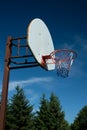 American Basketball Hoop against Blue Sky Royalty Free Stock Photo