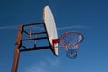 American Basketball Hoop against Blue Sky Royalty Free Stock Photo